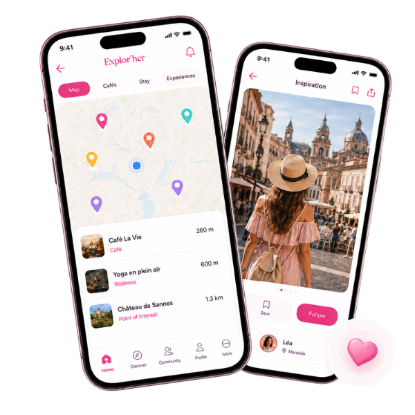 Aperçu de l’application mobile Explor’Her